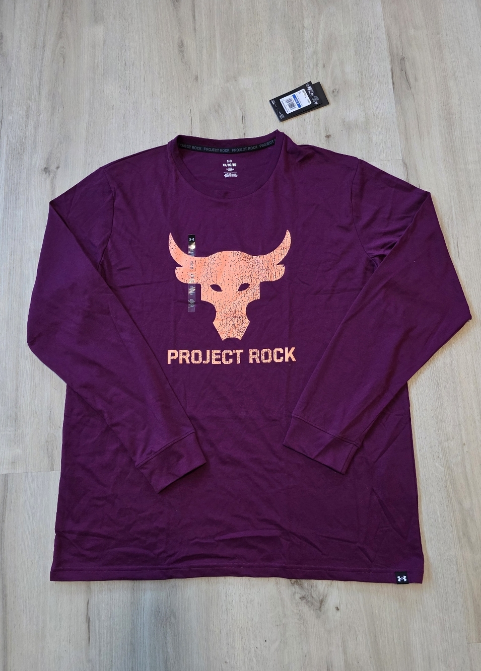 Under Armour Project Rock Brahma Bull Long Sleeve T-shirt Size XL Purple
